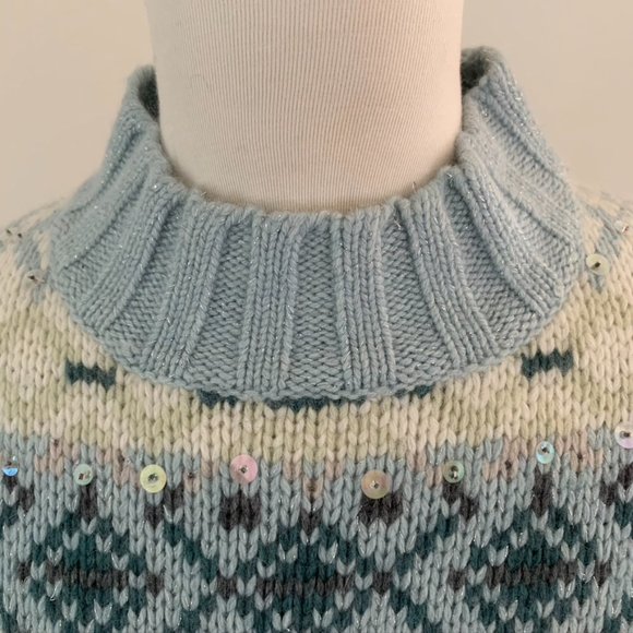 Neiman Marcus Embellished Mock-neck Sweater - Picture 3 of 10